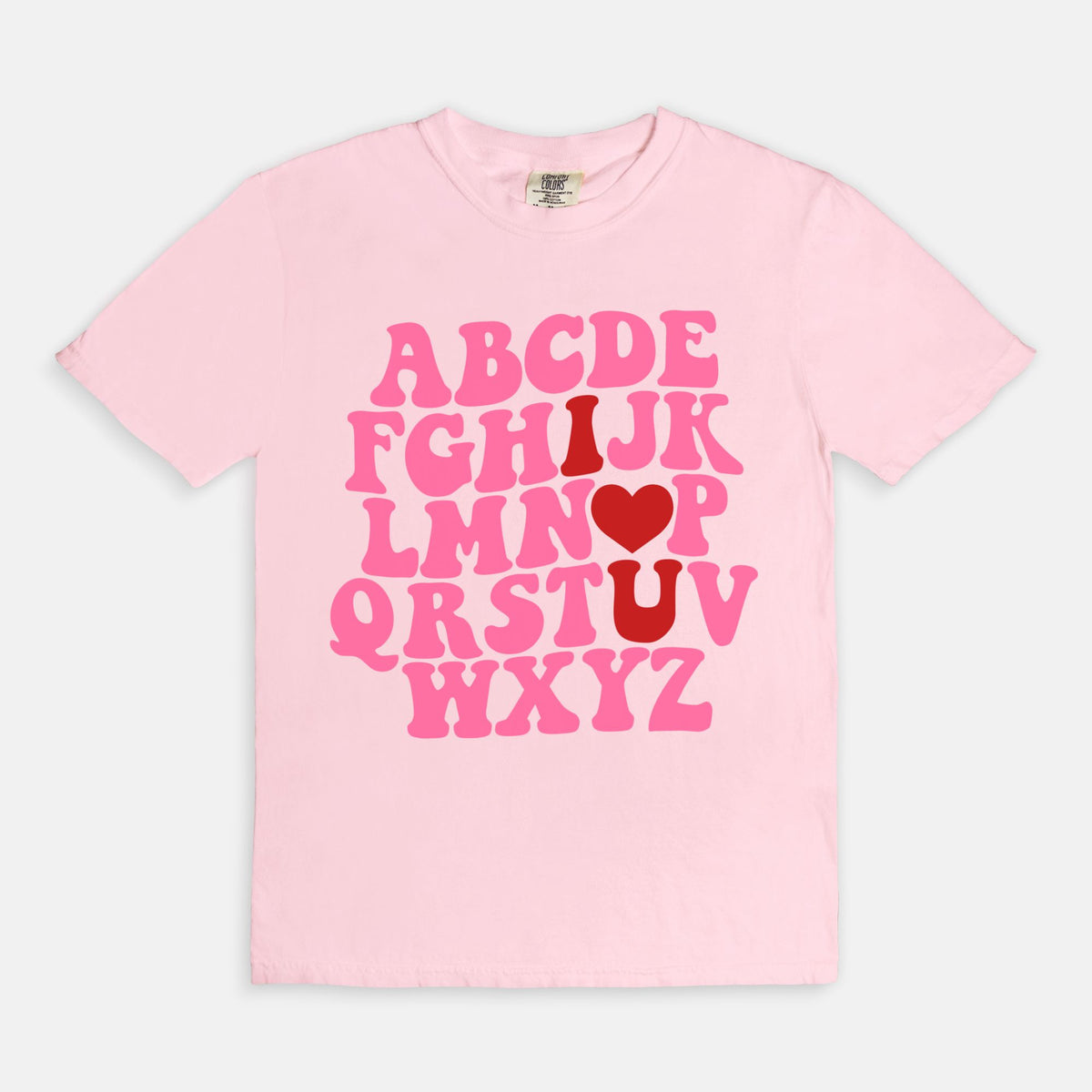 Pink Valentine Alphabet Tee