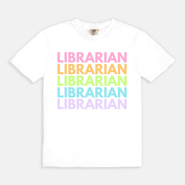Librarian Rainbow Repeat Tee