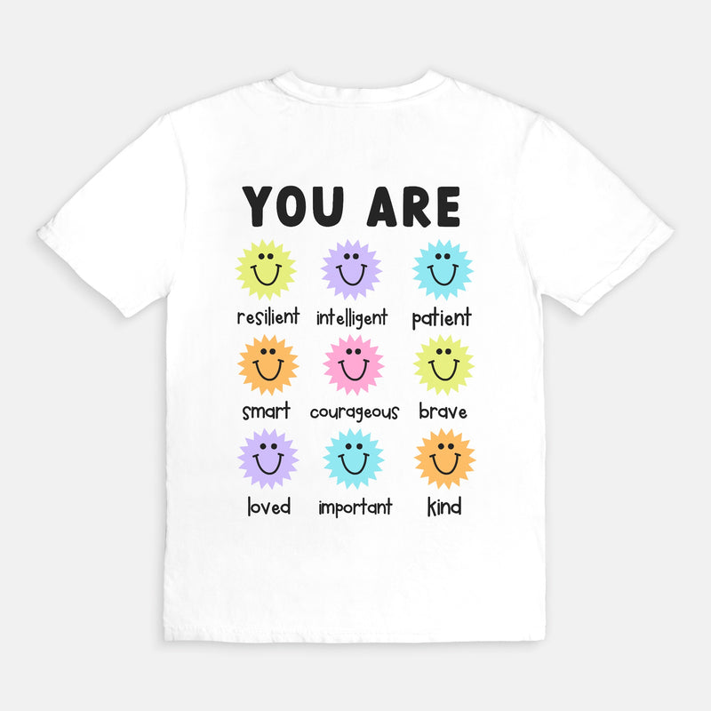 Happy You Are Here Pocket Print Tee