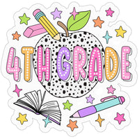 Bright + Spotty Fourth Grade Sticker