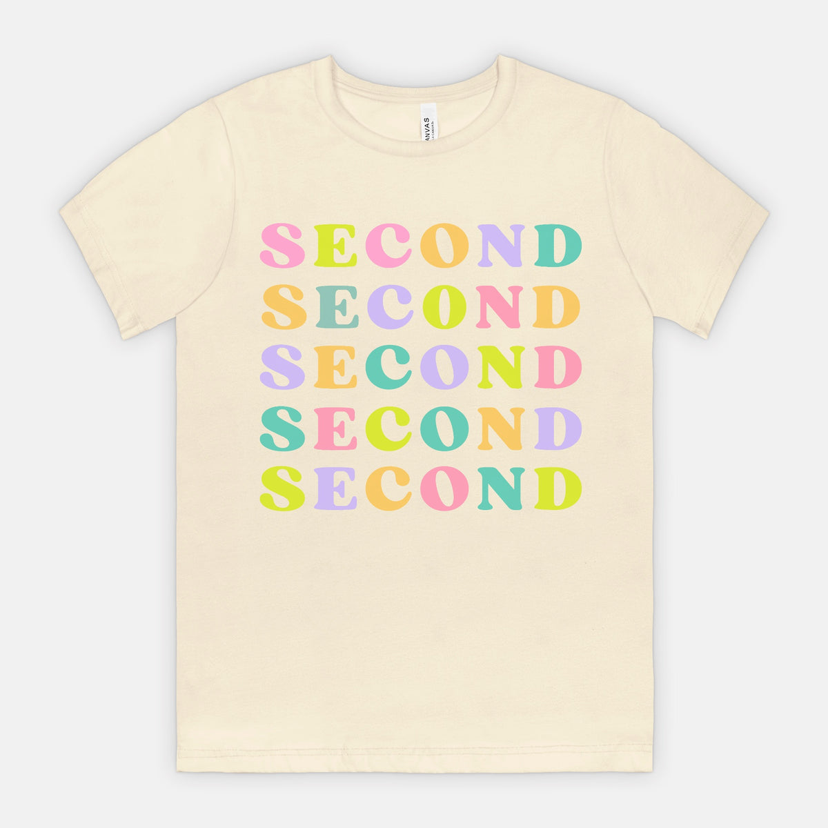 Second Grade Muted Rainbow Tee