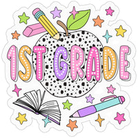 Bright + Spotty First Grade Sticker