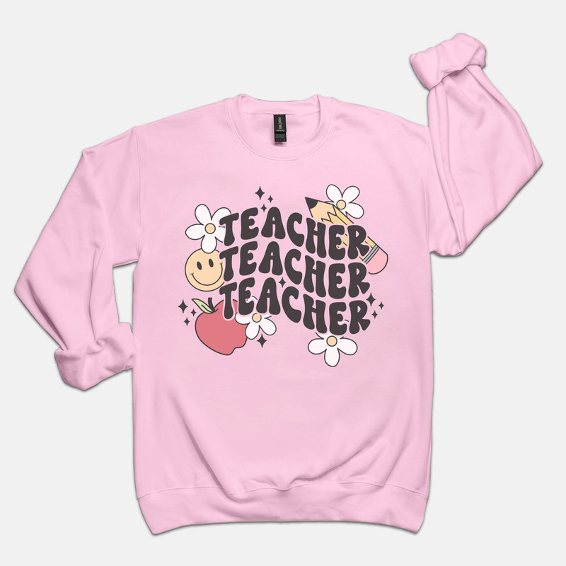 Teacher on Repeat Crewneck Sweatshirt