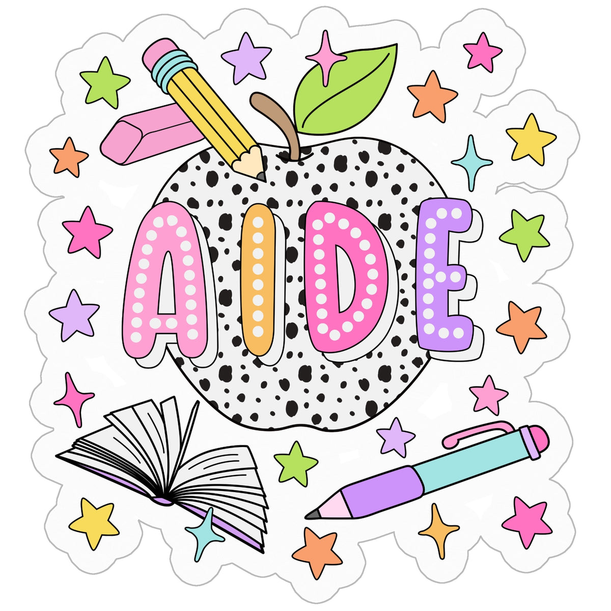 Bright + Spotty Aide Sticker