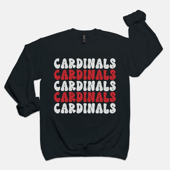 Cardinals On Repeat Crewneck Sweatshirt
