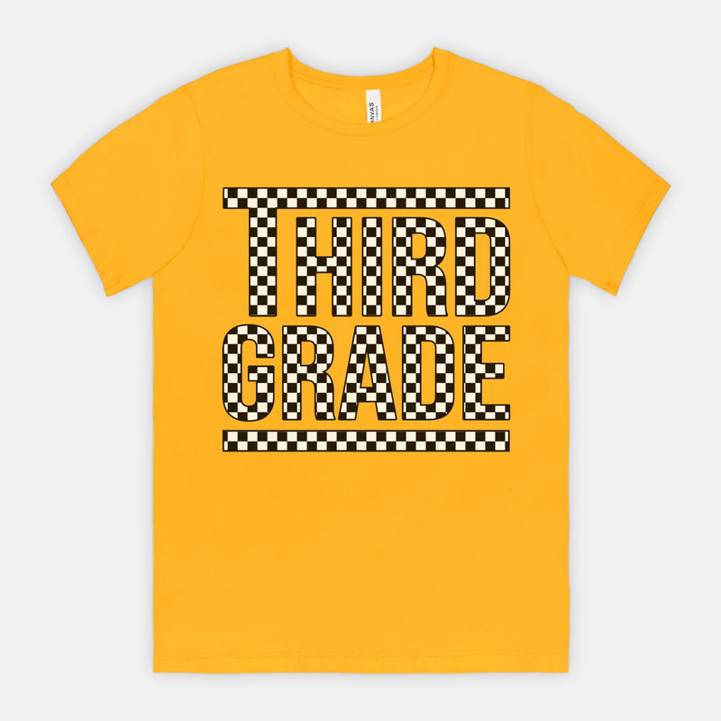 Third Grade Checked Out Tee