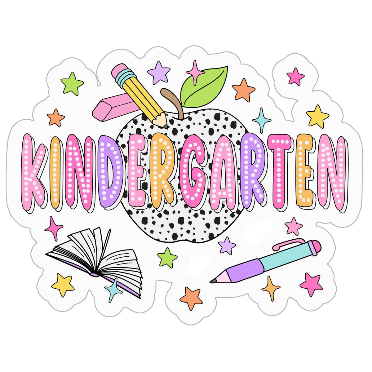 Bright + Spotty Kindergarten Sticker