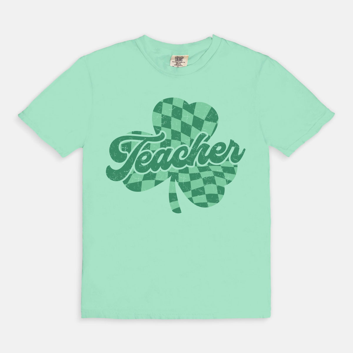 Distressed Teacher Clover Tee