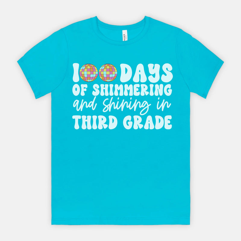 100 Days Shimmering in Third Grade Tee