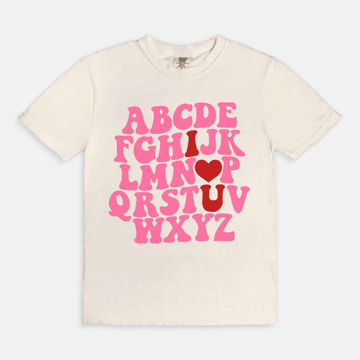 Pink Valentine Alphabet Tee