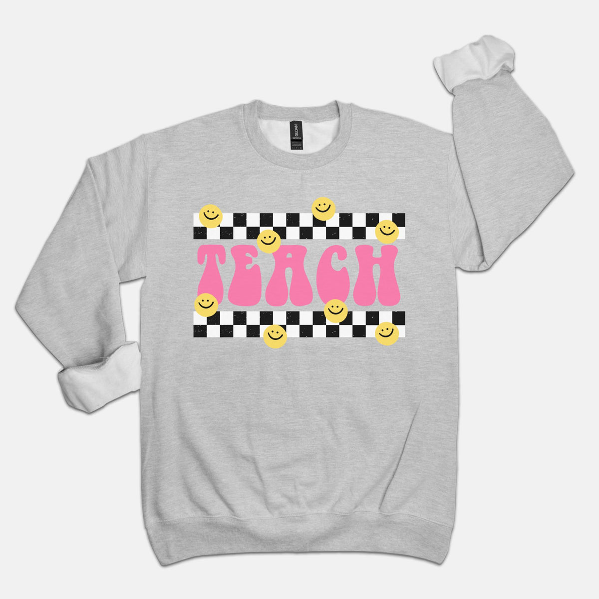 Teach Smiley Crewneck Sweatshirt