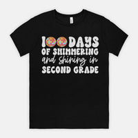 100 Days Shimmering in Second Grade Tee
