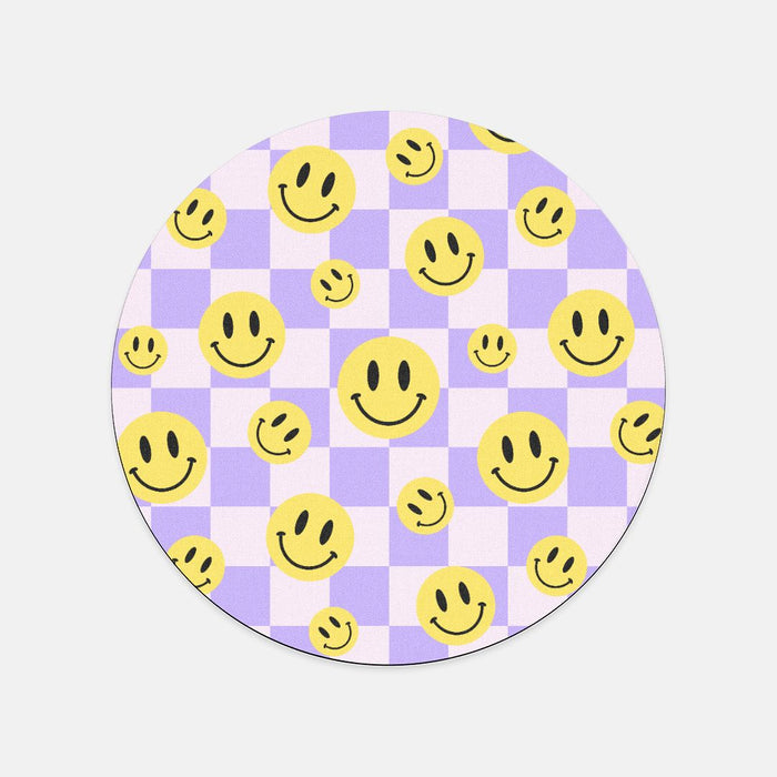 All Smiles Purple Mouse Pad