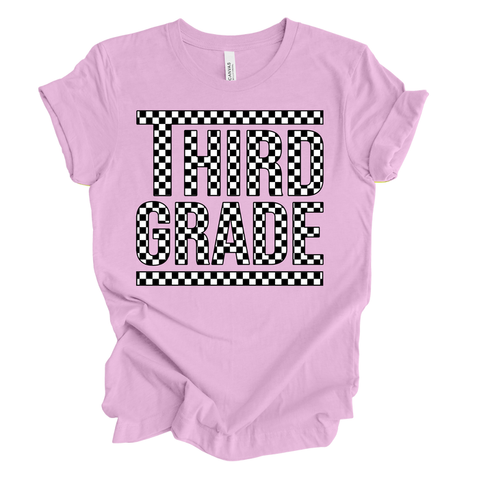 Third Grade Checked Out Tee