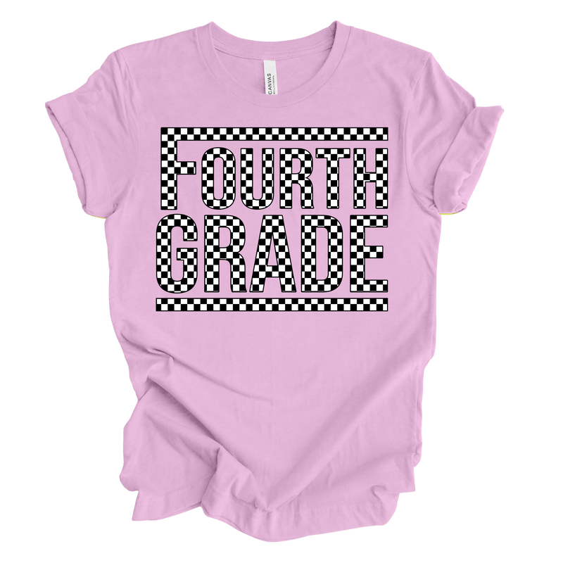 Fourth Grade Checked Out Tee