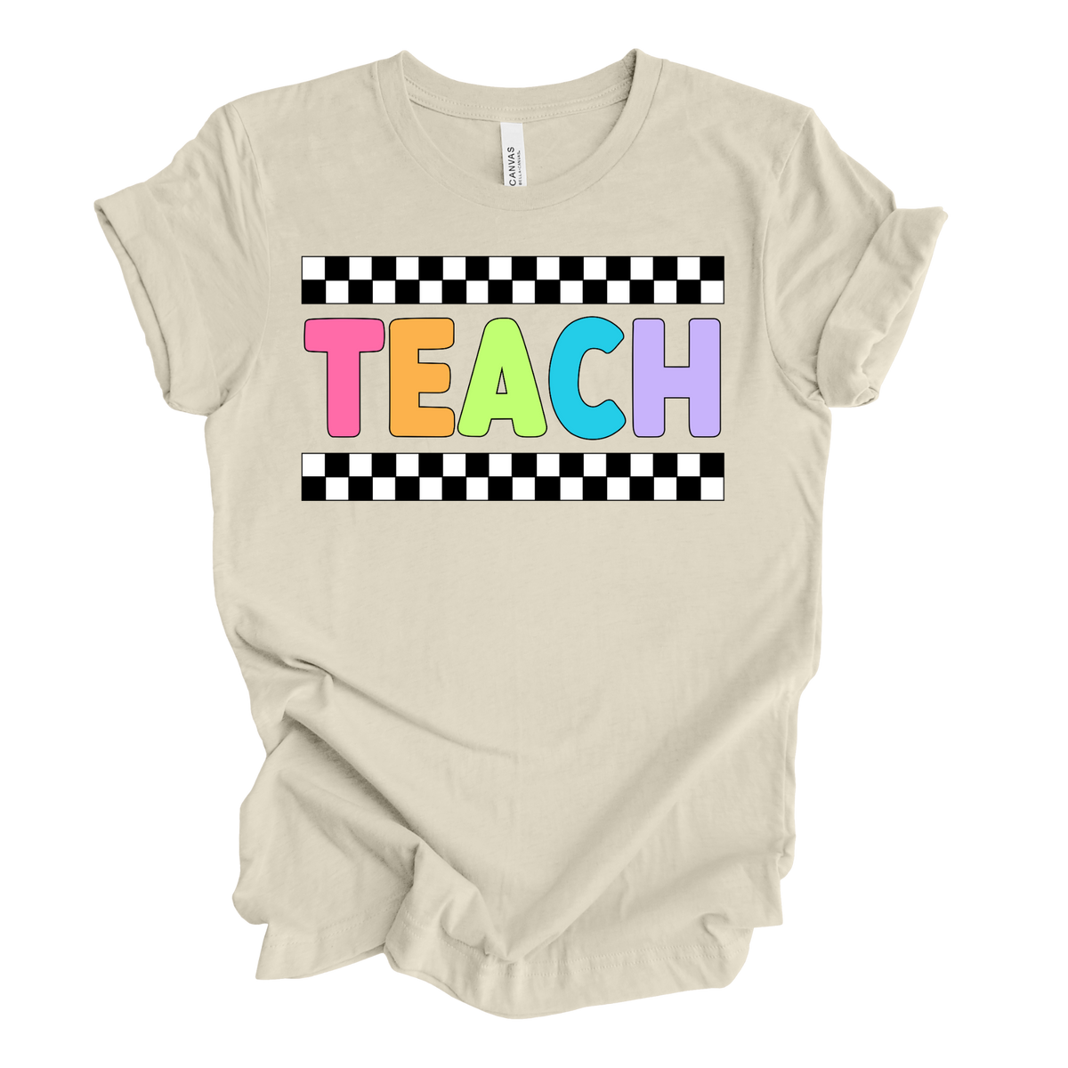 Teach Retro Rainbow Tee