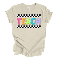 Teach Retro Rainbow Tee