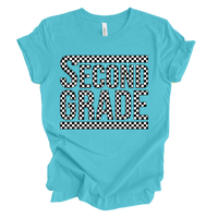 Second Grade Checked Out Tee