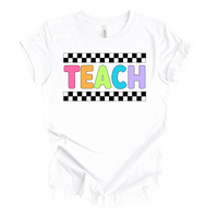 Teach Retro Rainbow Tee