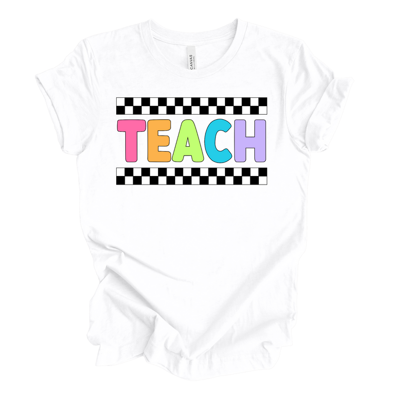 Teach Retro Rainbow Tee