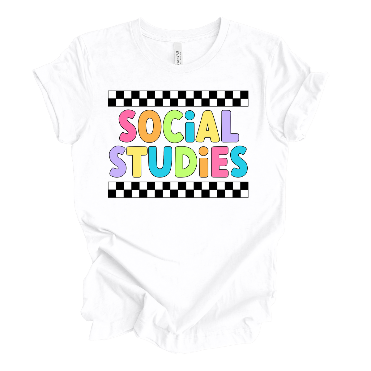 Social Studies Retro Rainbow Tee