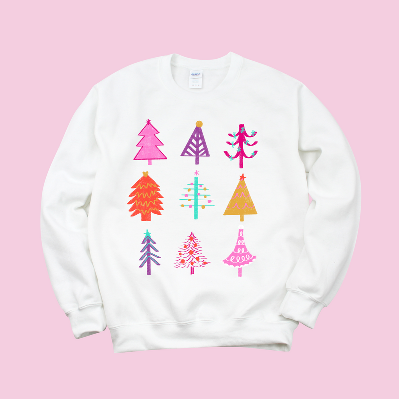 Festive Trees Crewneck Sweatshirt