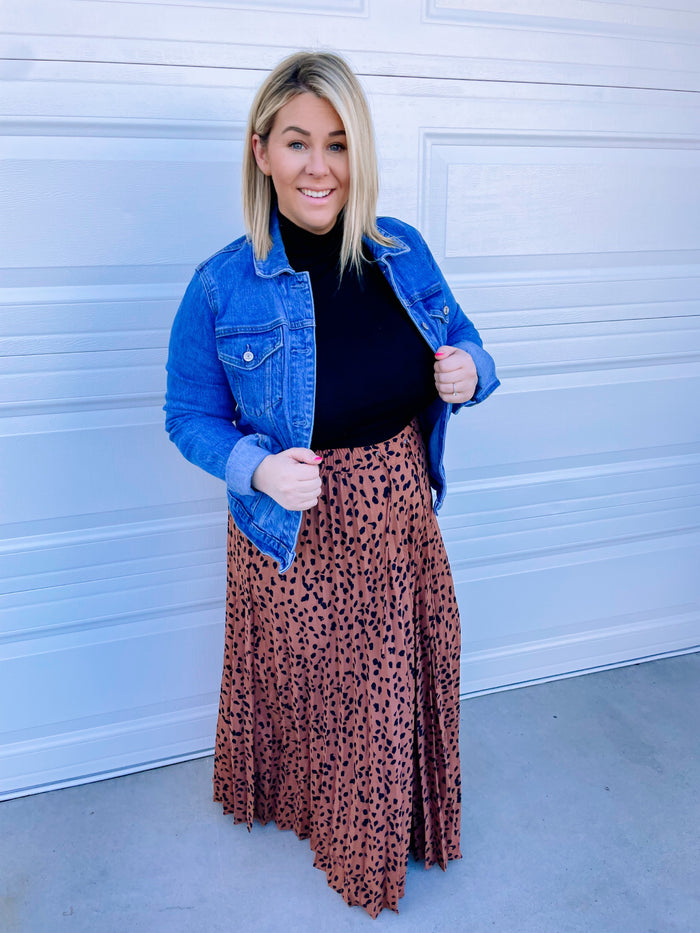 TOFFEE SPOTTED SKIRT