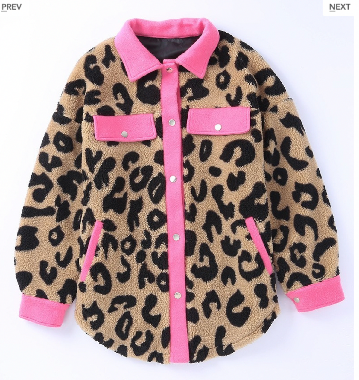 LEOPARD SHERPA JACKET